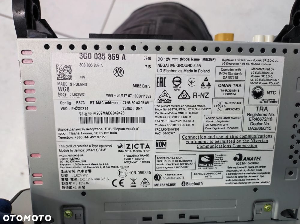 RADIO NAWIGACJA VW TRANSPORTER T6 LIFT - 9