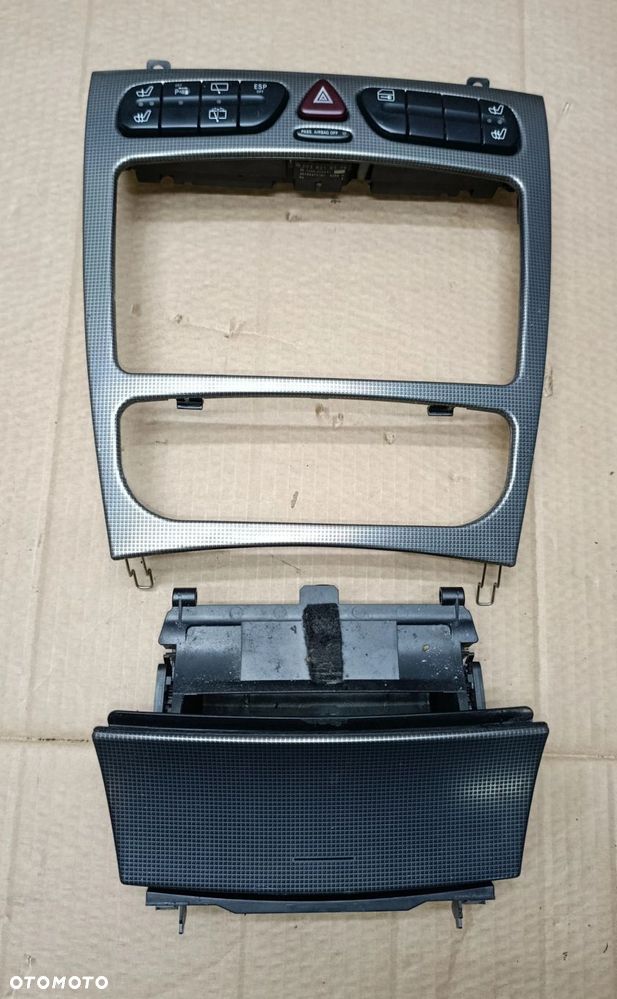 W203 ramka radia popielniczka dekor komplet EU C klasa Mercedes - 1