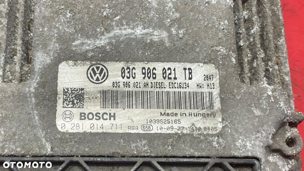 SKODA OCTAVIA II KOMPUTER STEROWNIK SILNIKA 03G906021TB - 2