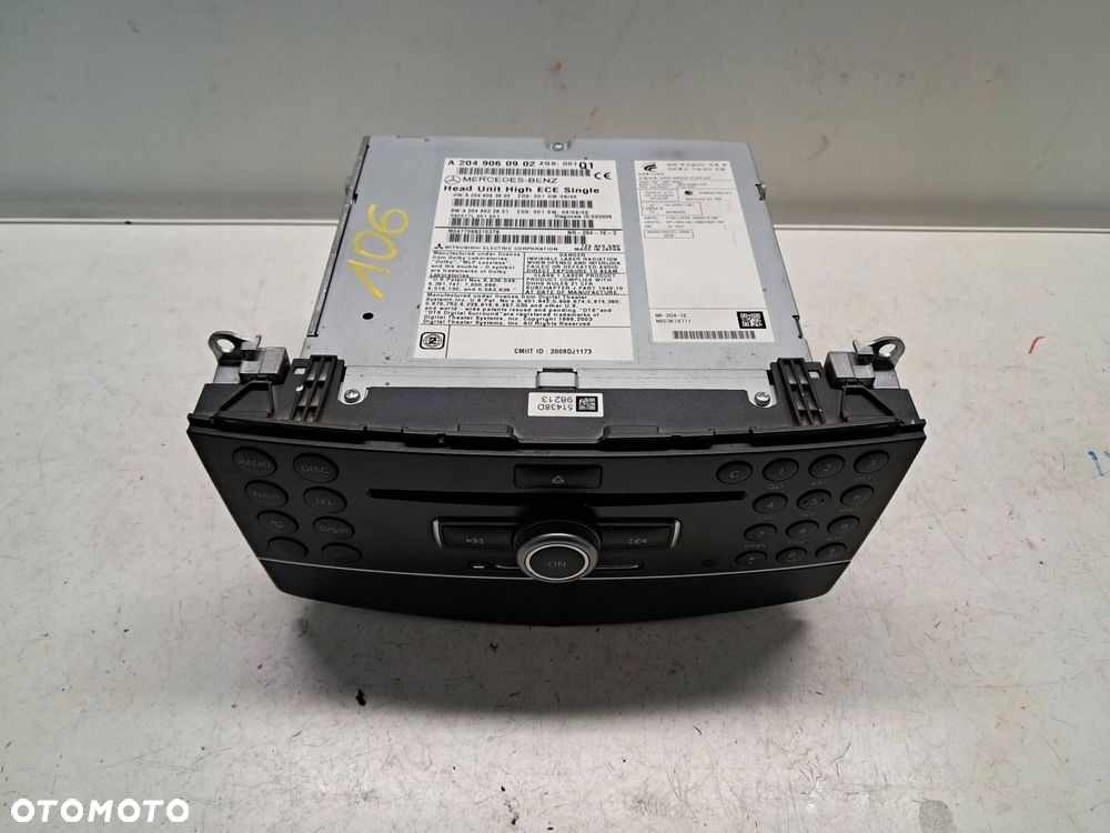 mercedes-benz c klasa w204 radio navi a2049060902 - 1