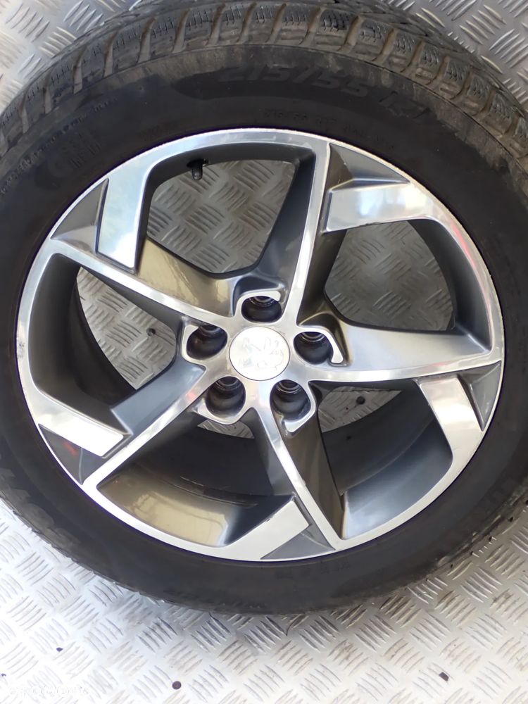 KOŁA FELGI ALUMINIOWE PEUGEOT 7,5JX17  ET 40  5X108  9671401580  Z OPONAMI ZIMA PIRELLI  215/55/17 - 4