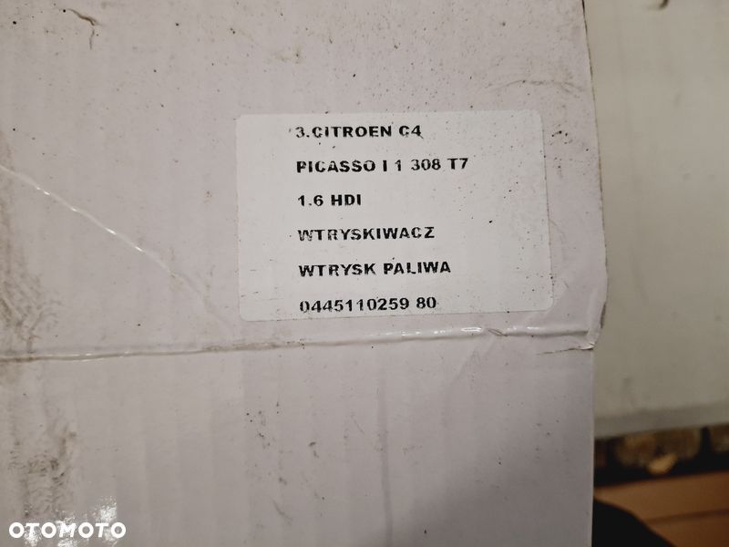 CITROEN C4 PICASSO I 1 308 T7 1.6 HDI WTRYSK WTRYSKIWACZ PALIWA 04451105259 - 6