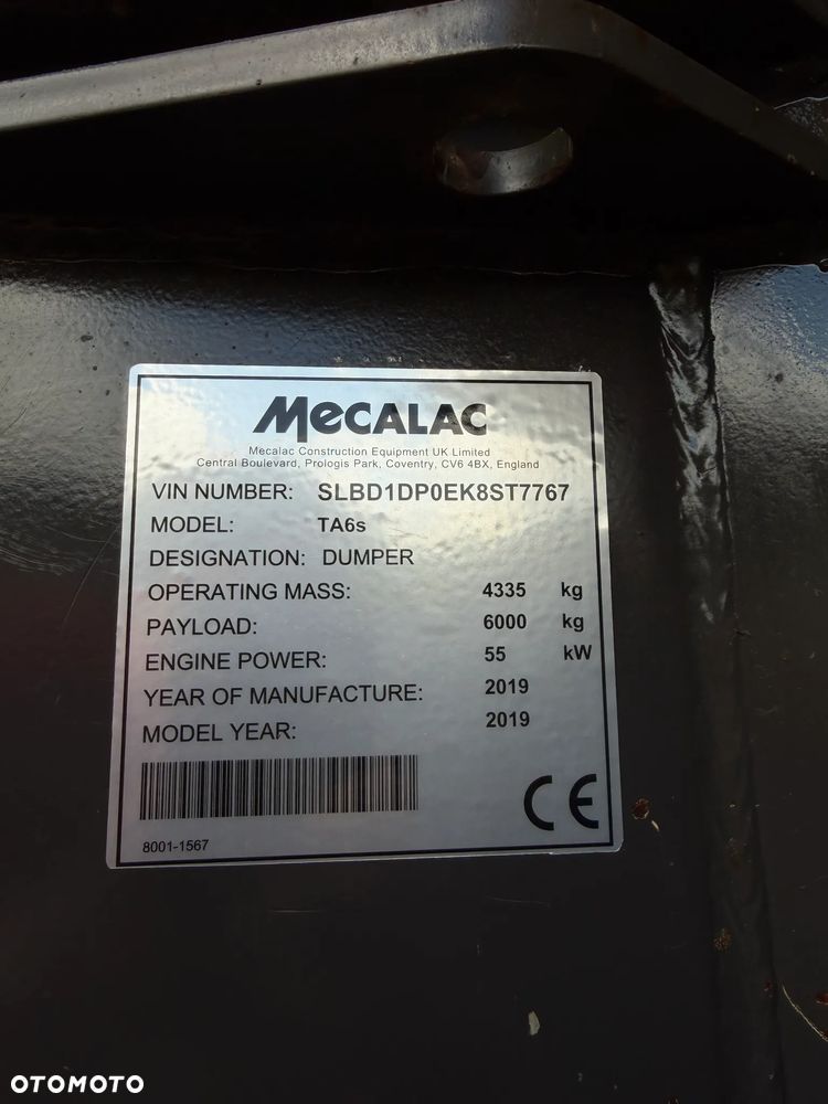 Terex Mecalac TA6s Wozidło Budowlane rolnicze wózek z Obrotową Kolebą. 6ton ładowność. 4x4. Silnik Perkins 80KM 4 cylindry. 1300 mtg. 2020 rok. Kamera z wielkim Ekranem! Jazda Rewers 3prędkości. Maszyna jak Nowa z Norweskiego Gospodarstwa! Ani deka luzów i wycieków! Hydrostatic. Pełny Oryginał. Hamulce brzytwa. Serwisy w DEKRA aktualne. Maszyna Woziła lekkie ładunki. Praktycznie zerowe zużycie. Wielka Okazja. Wszystko w pełnym Oryginale. Opony Oryginał. System fabryczny do oświetlenia! - 7