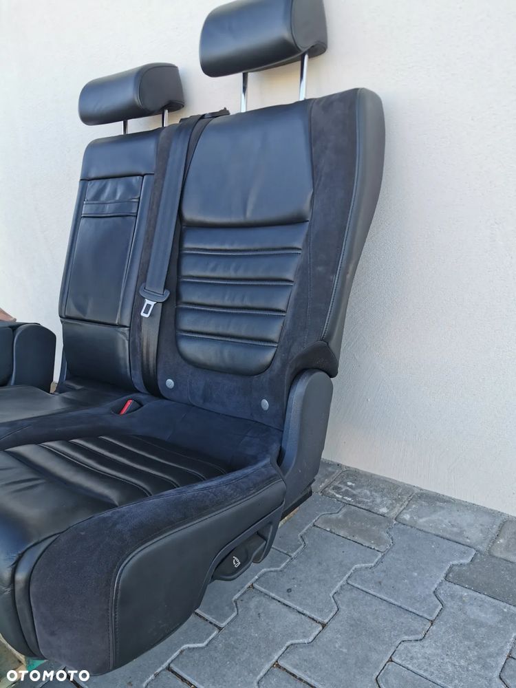 VW TOUAREG II 7P 10-18R KANAPA FOTELE TYL R-LINE KOMPLET SKÓRA CZARNA ALCANTARA - 10