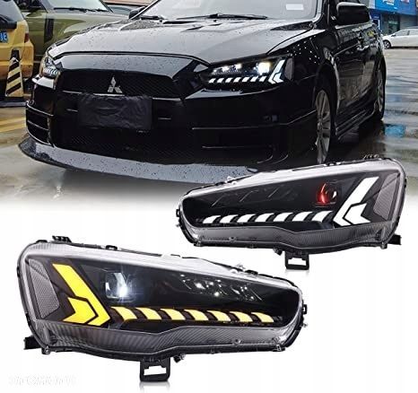 Reflektory Lampy kpl Vland Full LED Tuning Black Mitsubishi Lancer VIII 8 - 5