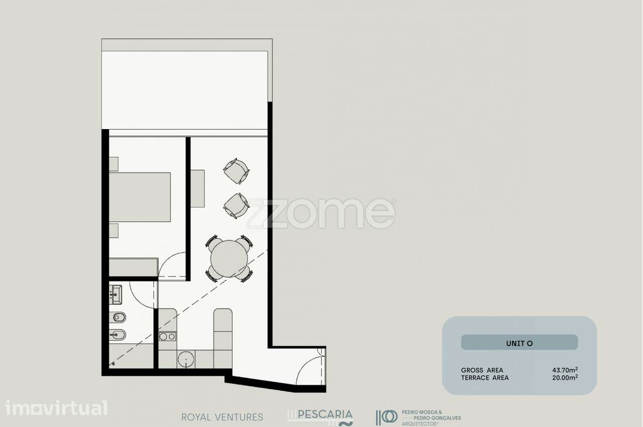 Apartamento T1 novo, terraço e garagem, Vila Nova de Gaia (Fração O... - Grande imagem: 3/18