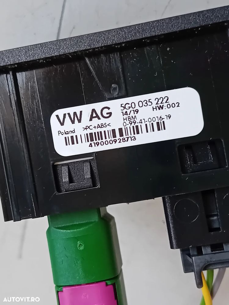 Priza Modul Auxiliar Vw Passat B8 Arteon Seat Skoda 2014-2020 Cod 5G0035222 Motor DFG Cutie UAX - 6