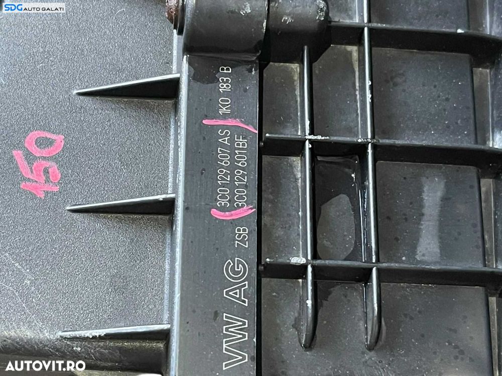 Carcasa Filtru Aer Skoda Octavia 2 2.0 TDI BMN BKD CEGA CLCA CLCB CFHC CFHF 2003 - 2015 Cod 3C0129607AS 3C0129601BH [B3732] - 5