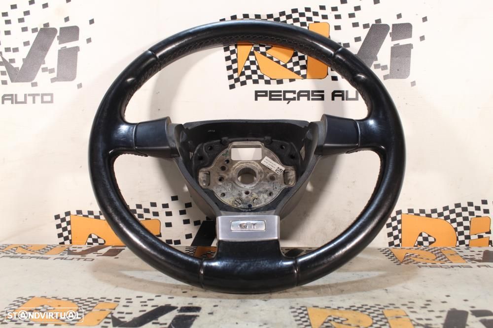 Volante Volkswagen Golf V (1K1)  Volante Vw Golf 5 Gt Em Pele - 1