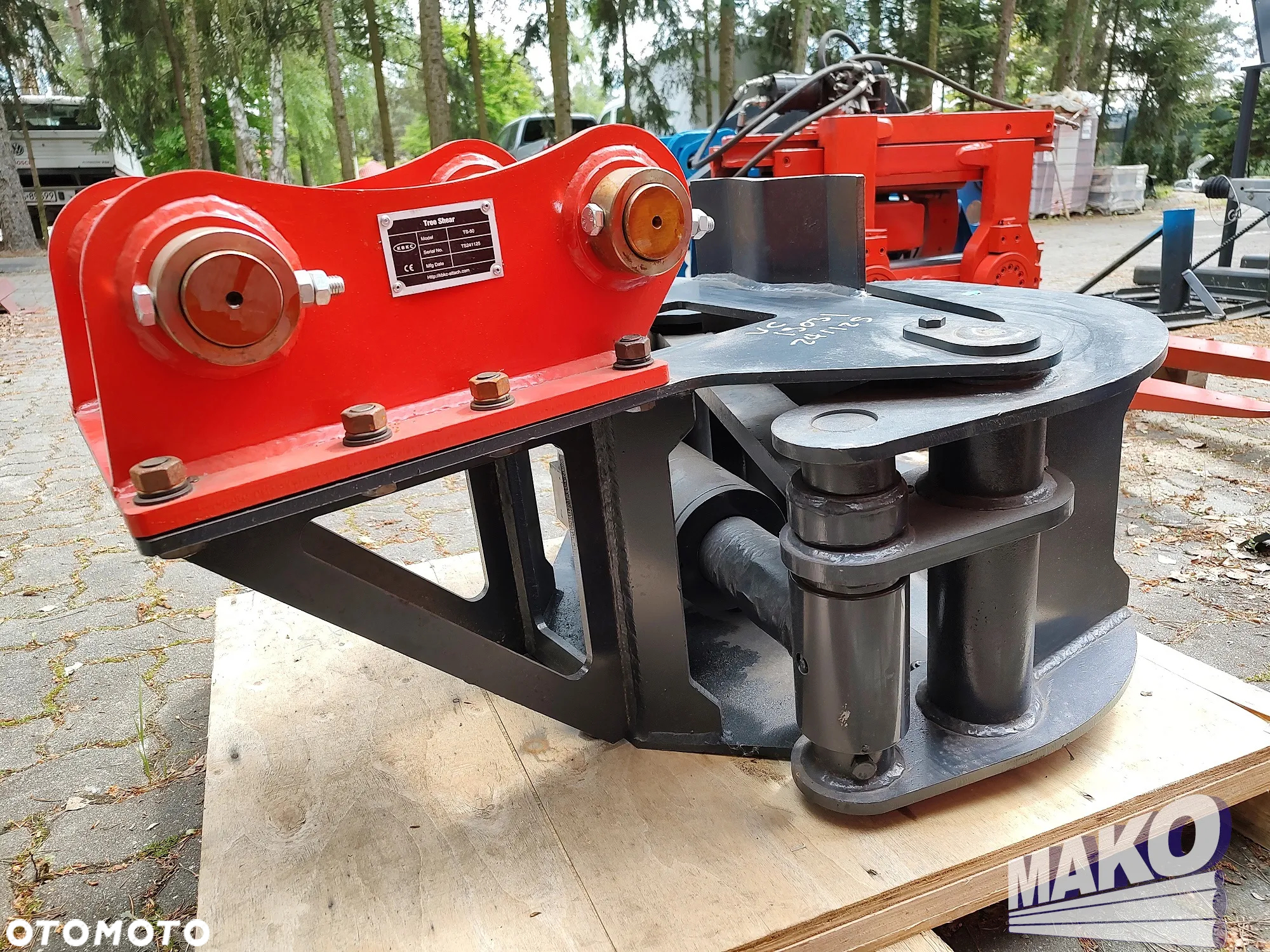 Głowica ścinkowa do drewna hydrauliczna do koparki KBKC TS-50 NOWA - 3