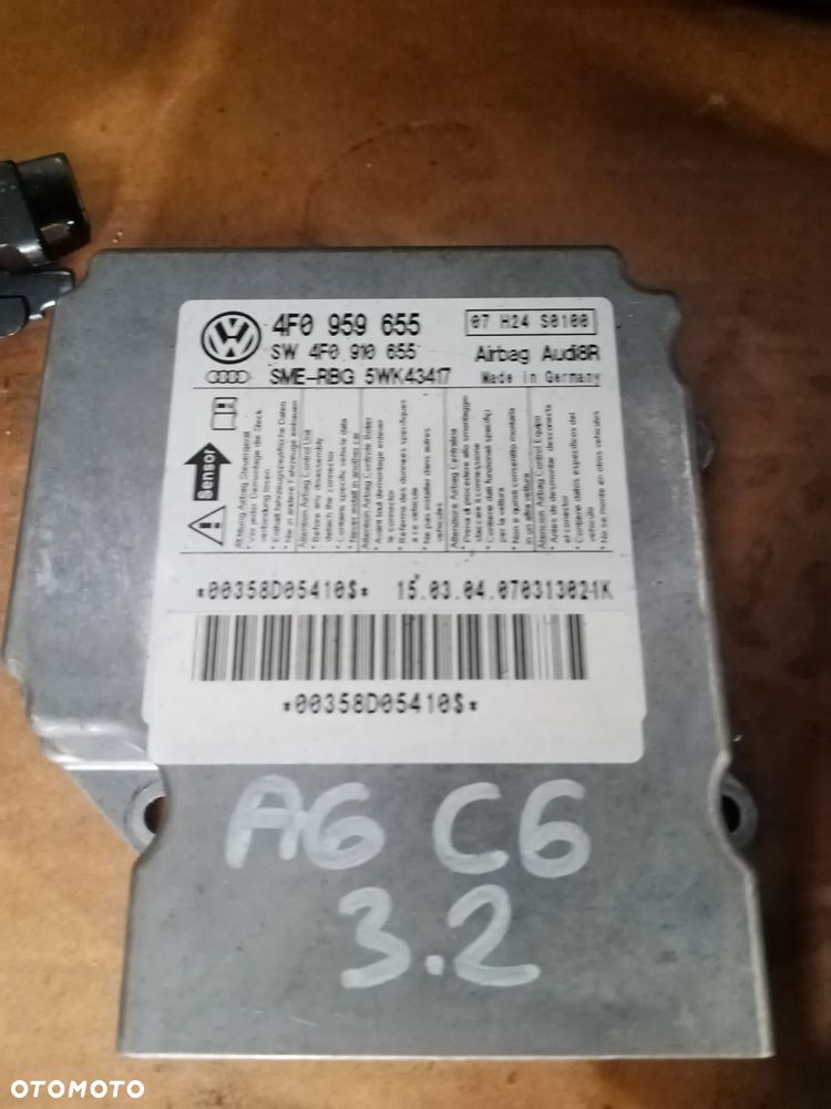 Konsola poduszki pasy AIRBAG  sensor zestaw naprawczy Audi A6 C6 Szara - 12