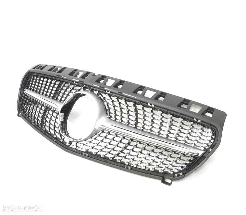 GRELHA FRONTAL MERCEDES CLASE A W176 12-15 CROMADO LOOK DIAMOND - 4