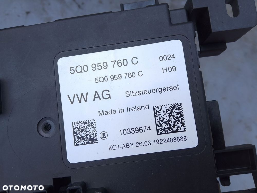 moduł sterownik fotela skoda superb iii 5q0959760c - 2