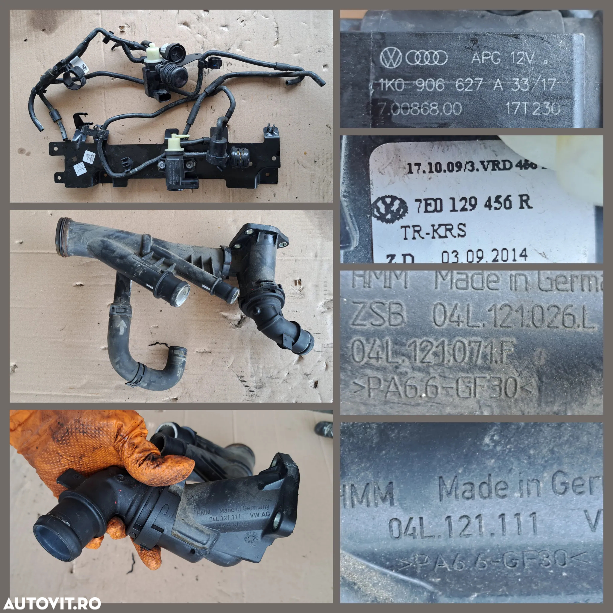 -2- Anexe motor CXH VW T6 2.0 tdi 2019 21 000 km catalizator sonda lambda supapa vacuum flansa lichid racire fulie motor fulie pompa servo pompa recirculare apa instalatie electrica motor - 3