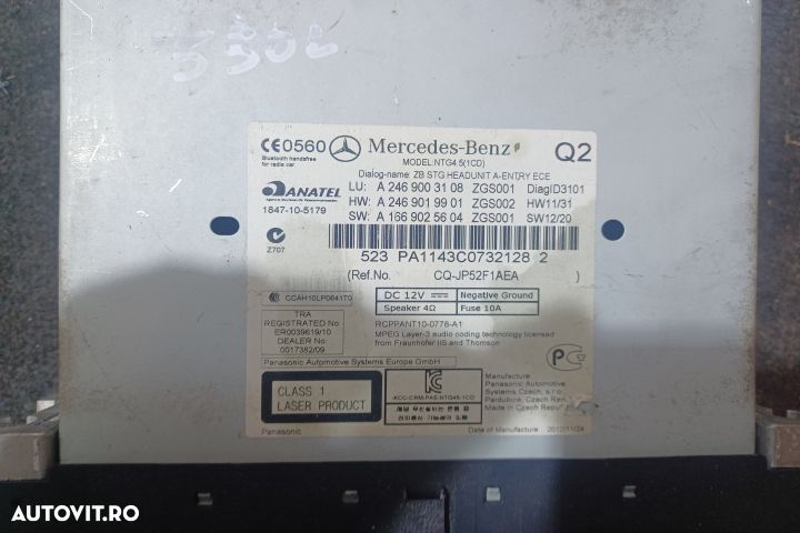Radio cd A2469003108 Mercedes-Benz A-Class W176 [2012 - 2015] Hatchba - 4
