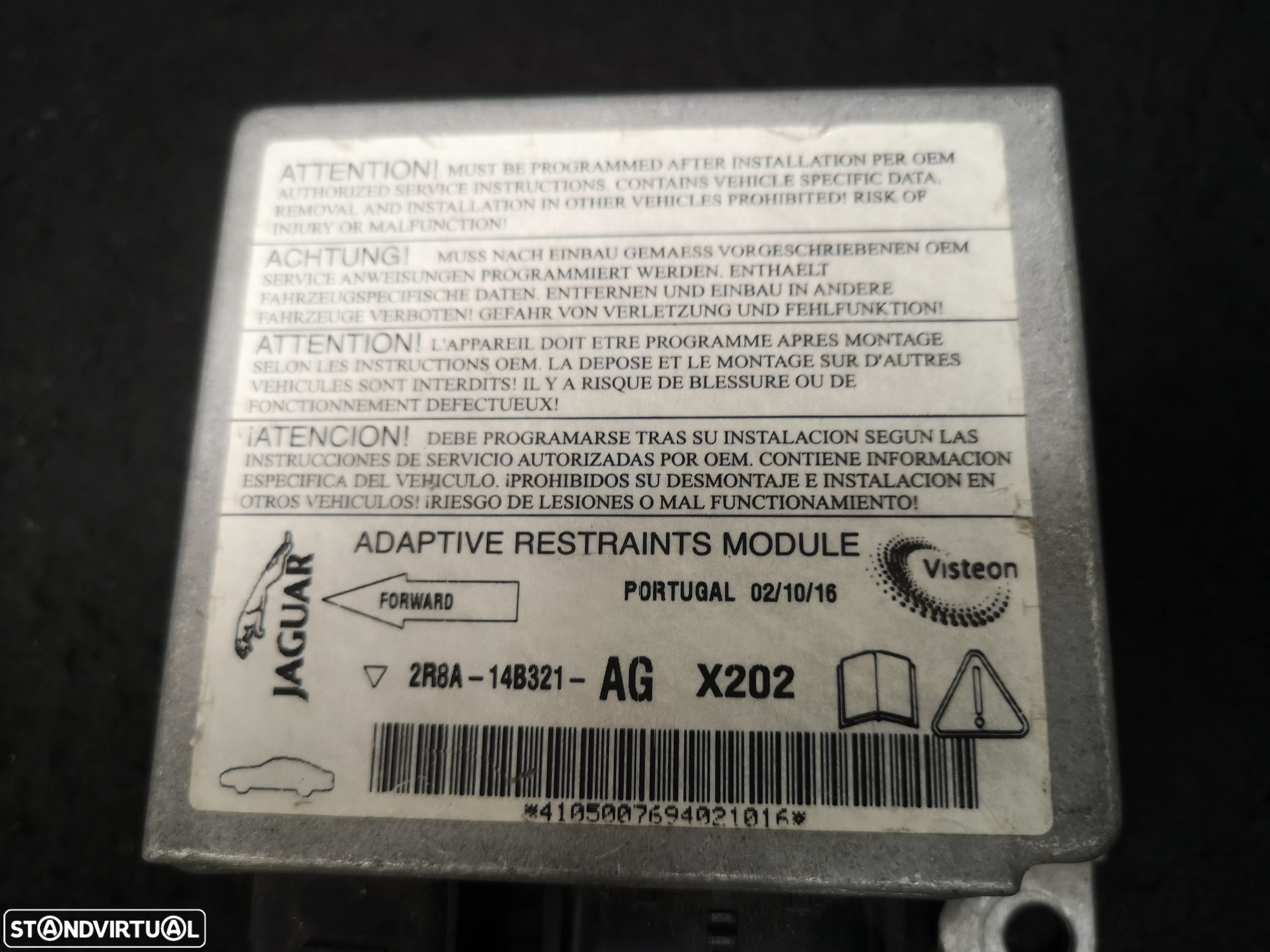 Centralina de airbag Jaguar S-type Type-s  2004 - 3