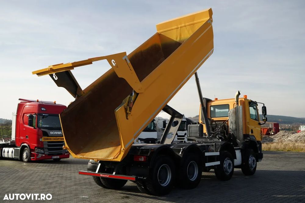 DAF CF 85.410 / 8x4 / BASCULĂ SPATE / CLAPETĂ HIDRAULICĂ / ANVELOPE 100% / MANUALĂ / EURO 6 - 4