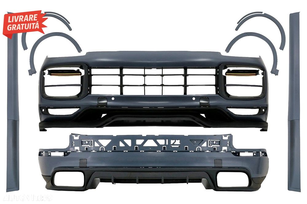 Pachet Exterior Complet Porsche Cayenne 9Y0 (2018-Up) Conversie la Turbo sau Aero - livrare gratuita - 1