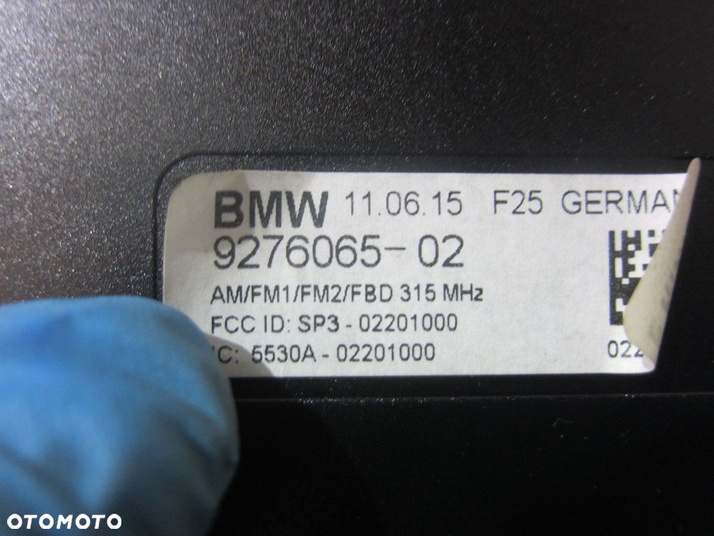 BMW X3 F25 WZMACNIACZ ANTENA DIVERSITY 315 MHZ 9276065 65209276065 - 6