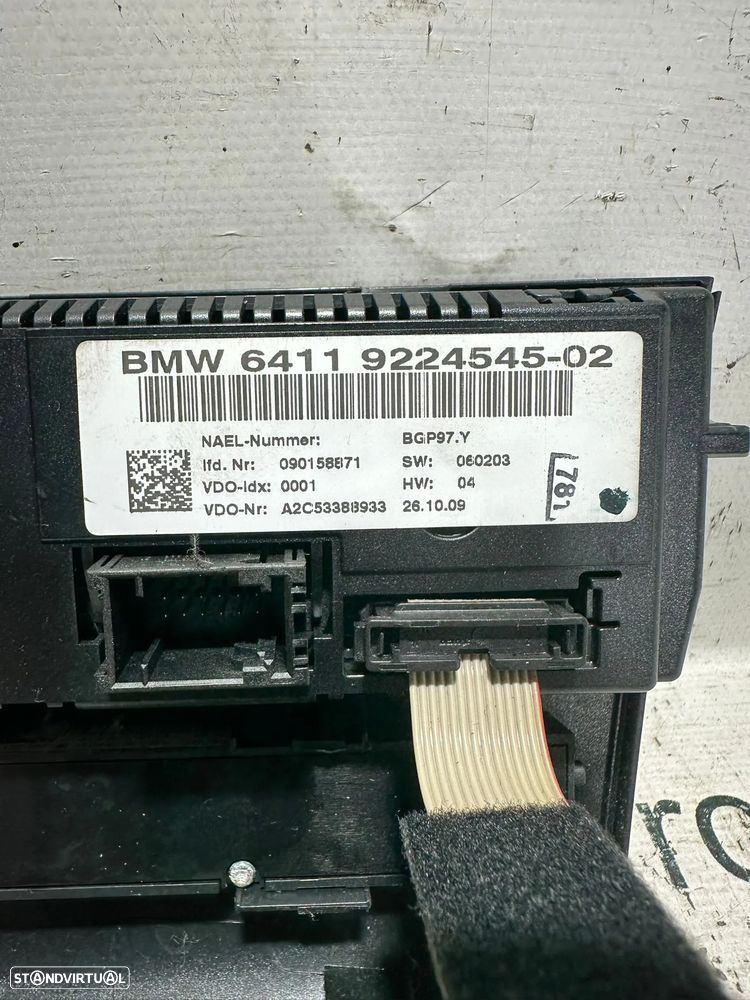.Climatronic Sofagem Digital Ar Condicionado AC Original BMW Serie 1 3 9224545 2003 - 2013 - 8