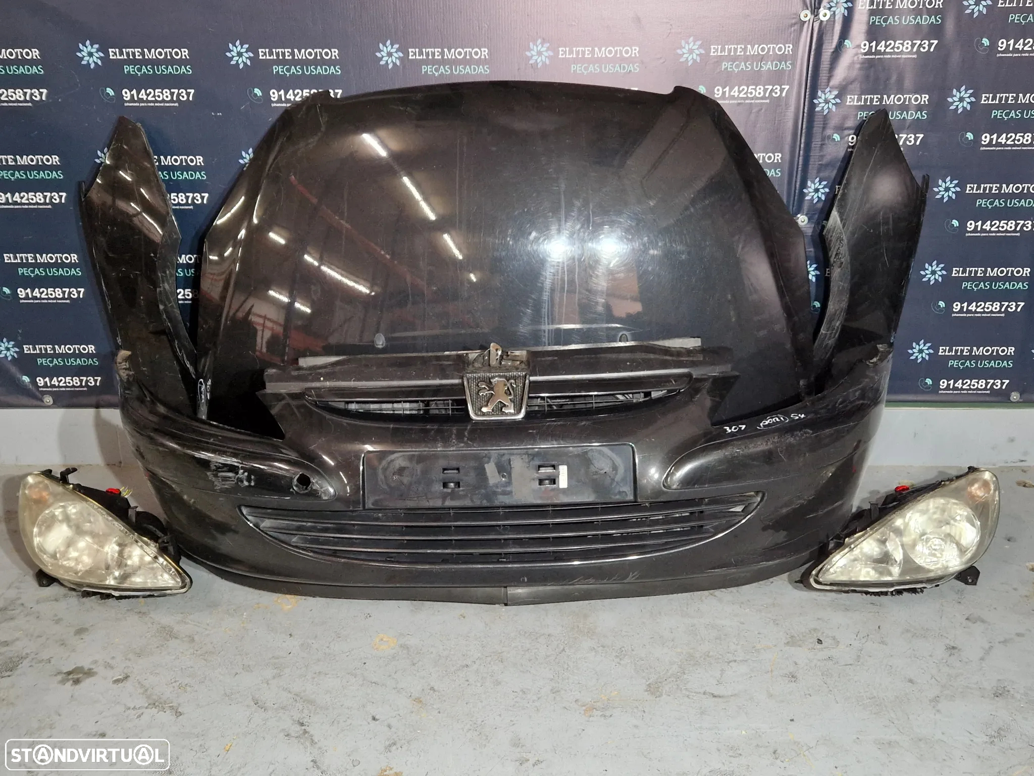 Frente completa usada PEUGEOT 307 gasolina capot parachoques guardalamas oticas radiador - 2