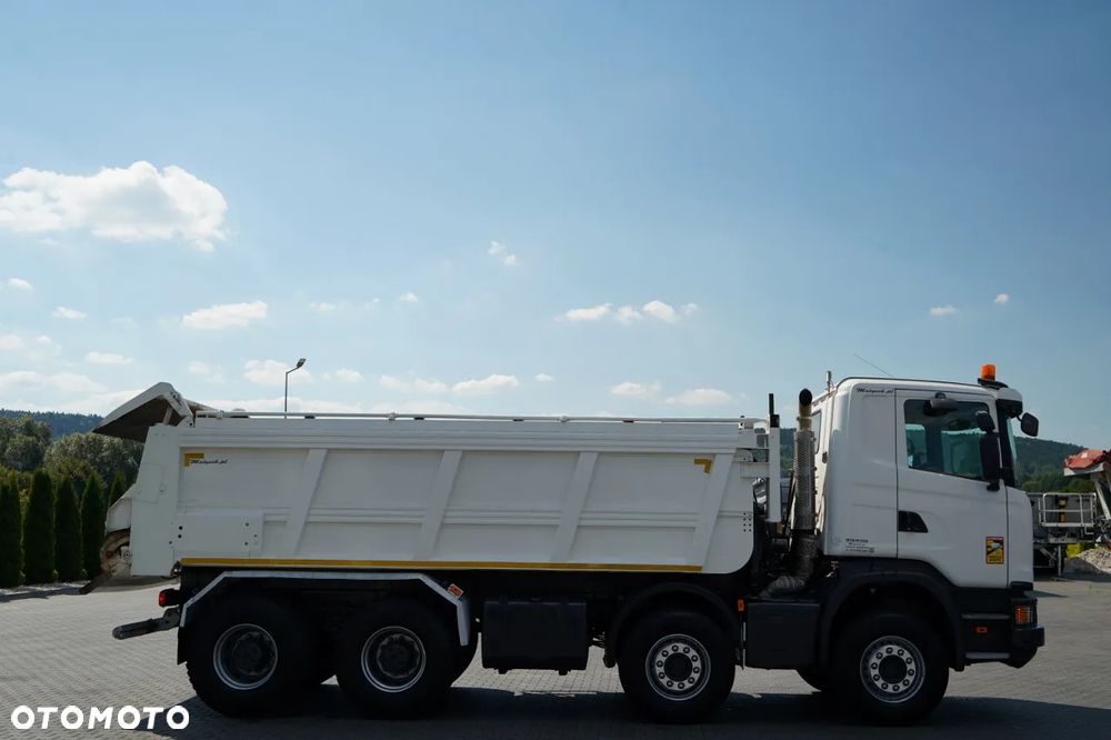 Scania G 410 / 8X4 / ZABUDOWA SAMOWYŁADOWCZA DO ASFALTU / 2X HYDROKLAPA / DACH HYDRAULICZNY / POD ROZŚCIEŁACZ - 6