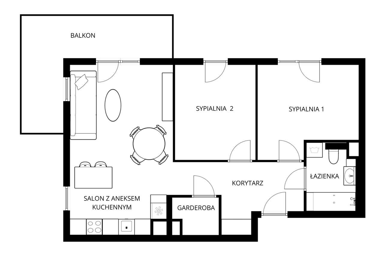 Bajeczny APARTAMENT z OGROMNYM balkonem na ZIELONYCH Naramowicach - Pełny obrazek: 2/15