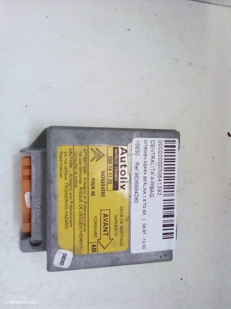 CENTRALINA AIRBAG CITROEN XSARA 1999 -9636894280 - 2