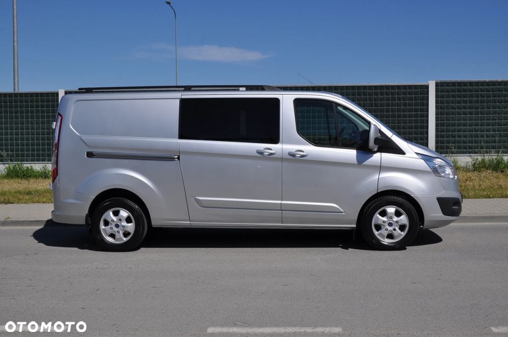 Ford TRANSIT CUSTOM 170 KM M6 Limited DCiV 290 L2 5 osobowy Brygadowy Krajowy I Właściciel Serwisowany Drzwi przesuwne z dwóch stron - 19
