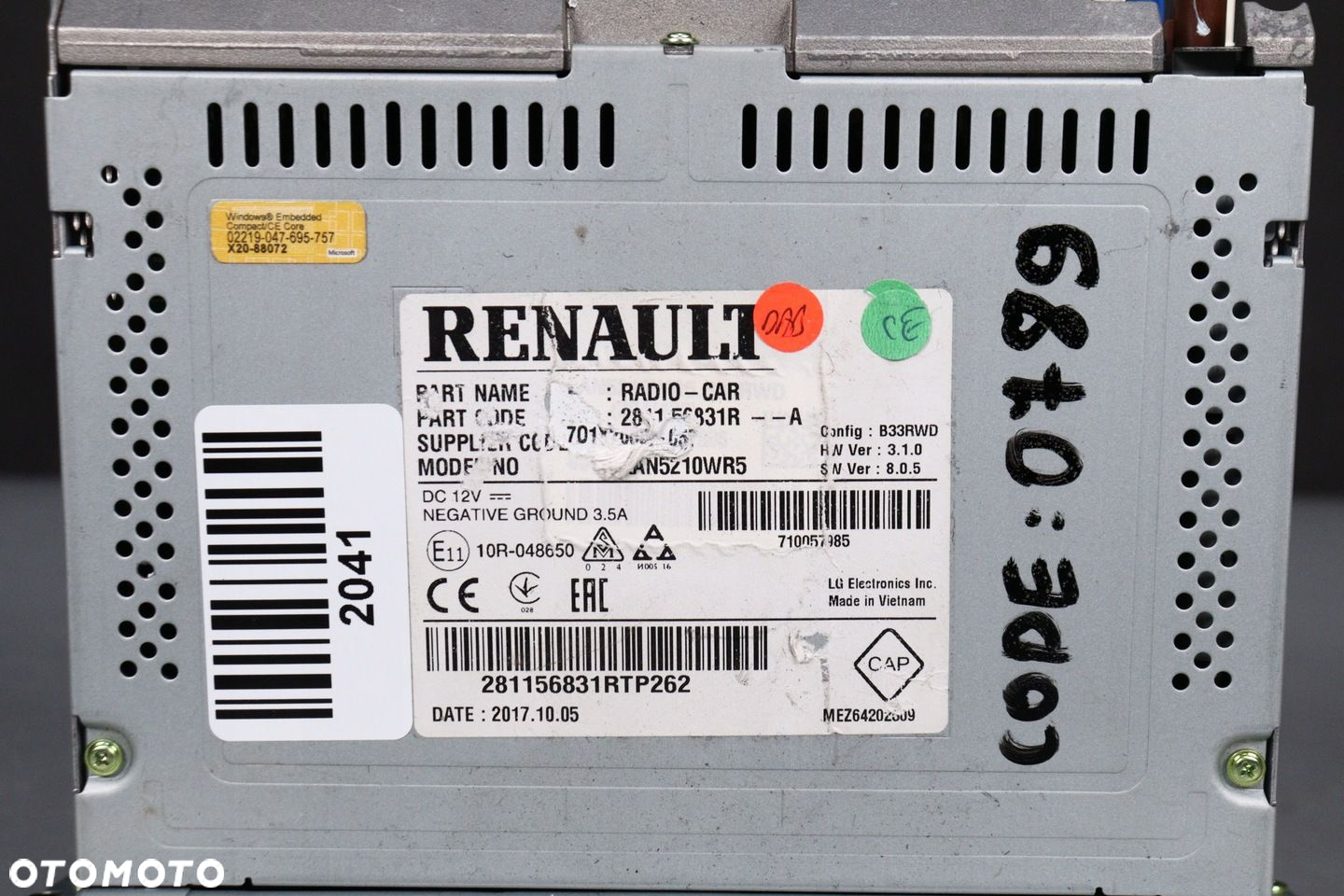 Radio nawigacja Renault Clio IV Media Nav Evolution PL  KOD - 7