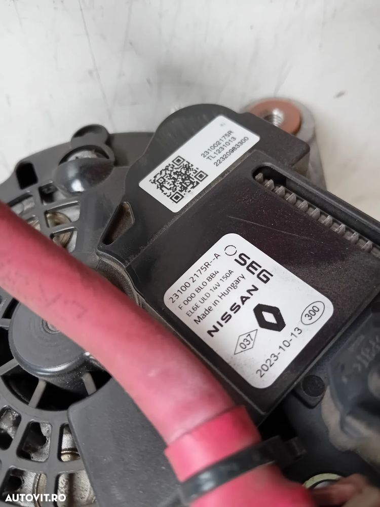 Alternator Renault Megane Captur Clio Kadjar 1.0 Tce Cod 23100-2175R Cu 9000 K Motor H4D - 7