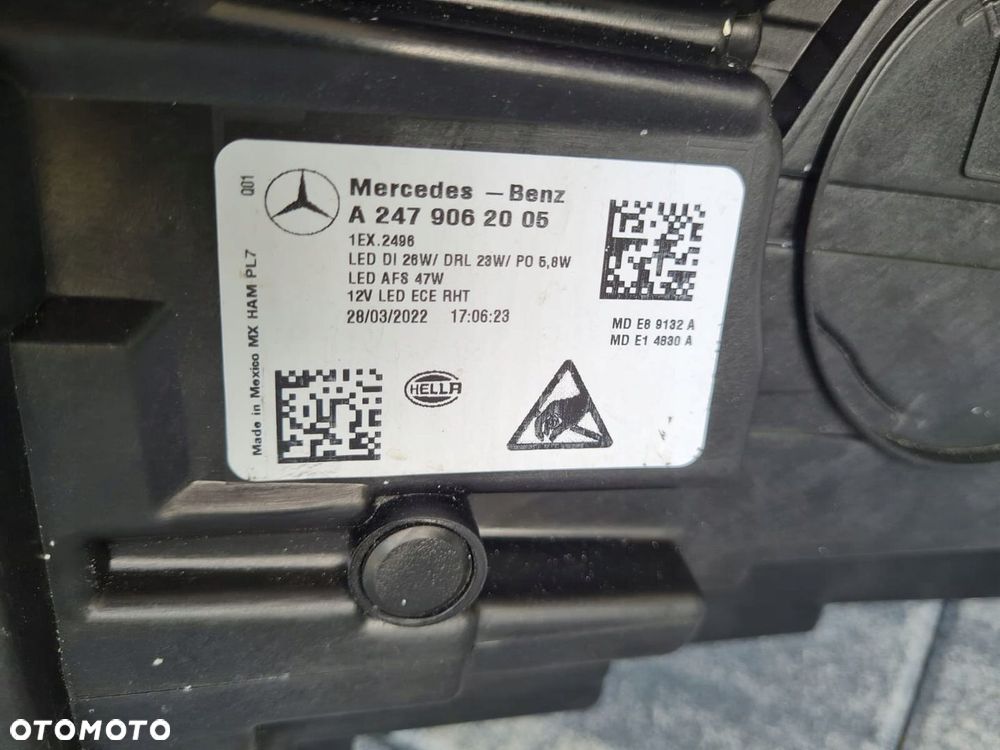MERCEDES GLB X247 247 Lampa prawa przód Full Led Performance A2479062005 - 10
