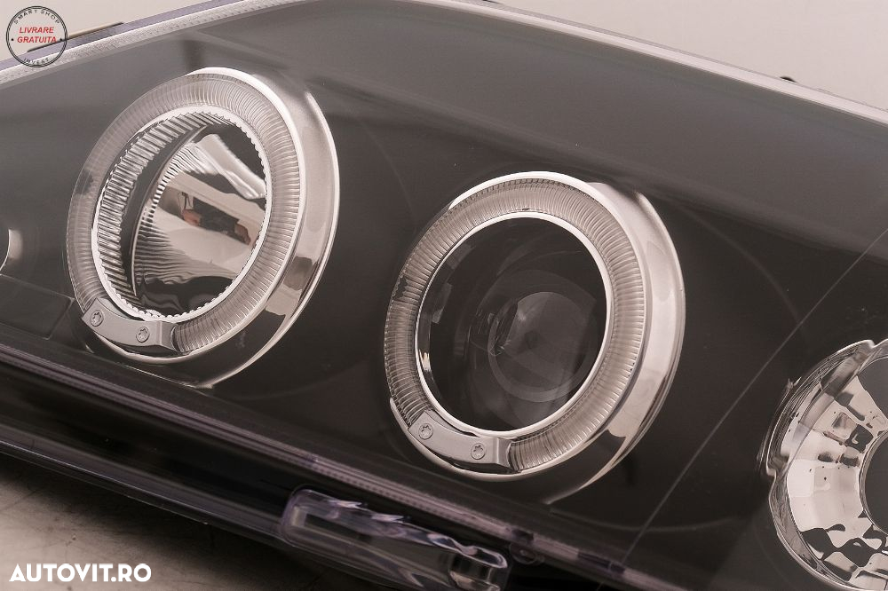 Faruri LED Angel Eyes Dacia Logan (2004-2008) Negru- livrare gratuita - 12