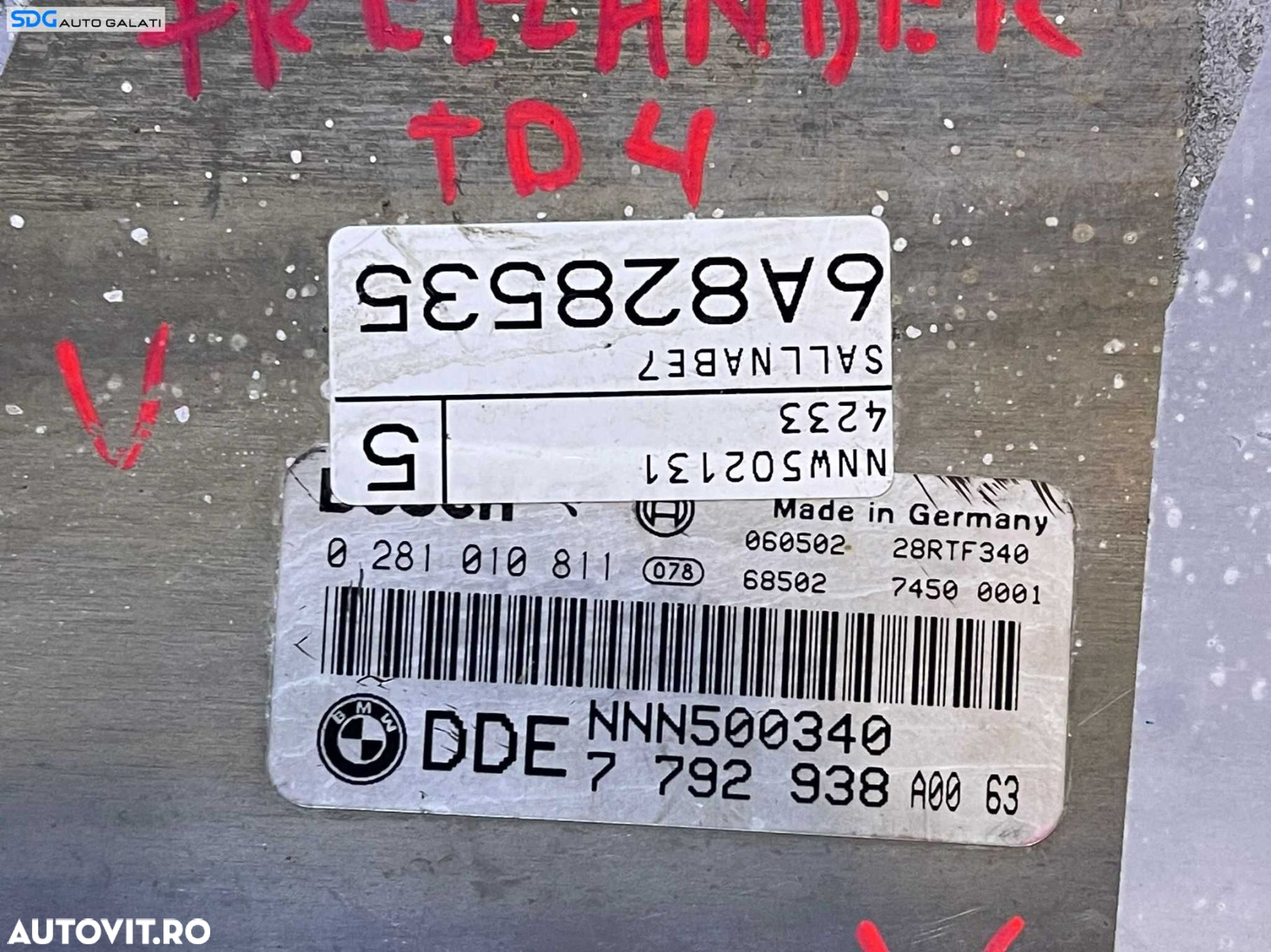 ECU Calculator Motor Land Rover Freelander 2.0 TD4 1998 - 2006 Cod 7792938 0281010811 [L2503] - 2
