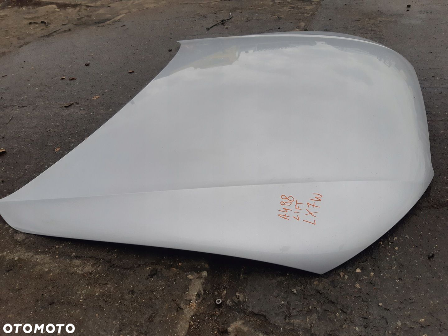 AUDI A4 B8 LIFT MASKA POKRYWA SILNIKA PRZÓD LX7W SREBRNA - 2