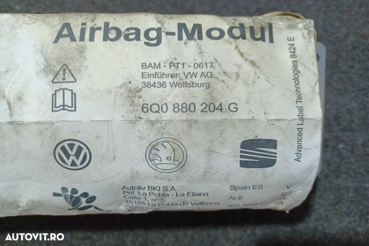 Airbag pasager 6Q0880204G 6Q0880204G Volkswagen VW Polo 4 9N [facelif - 3