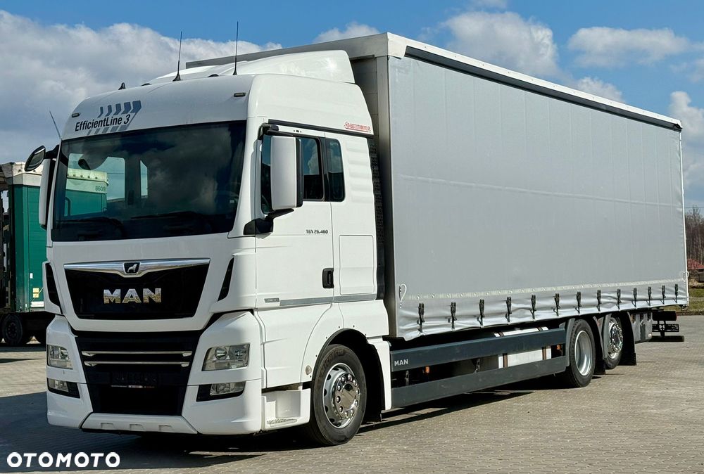 MAN TGX 26.460 / FIRANKA / 23 EUROPALETY / 6x2 / ZSUWANY DACH / PODNOSZONA OŚ / 2019 ROK / SYPIALKA / AUTOMAT / EURO 6 / 12 870 KG ŁADOWNOŚCI - 2