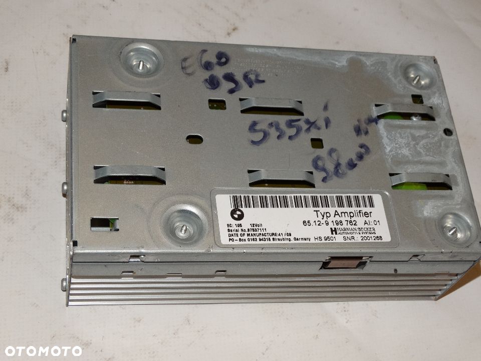 BMW E60 E63 Wzmacniacz Hi-Fi Becker 9198762 9166176 - 3