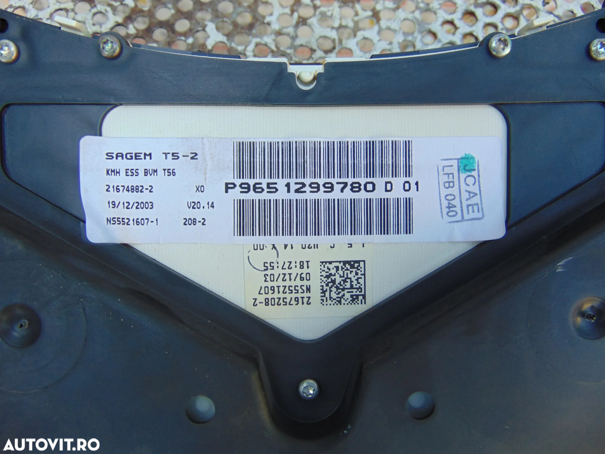 Ceasuri Peugeot 307cc 2.0 benzina ceasuri bord dezmembrez 307cc - 6