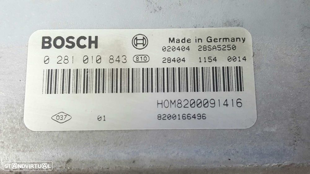 CENTRALINA DO MOTOR UCE RENAULT SCENIC RX4 (JA0) 1.9 DCI DYNAMIQUE - 5