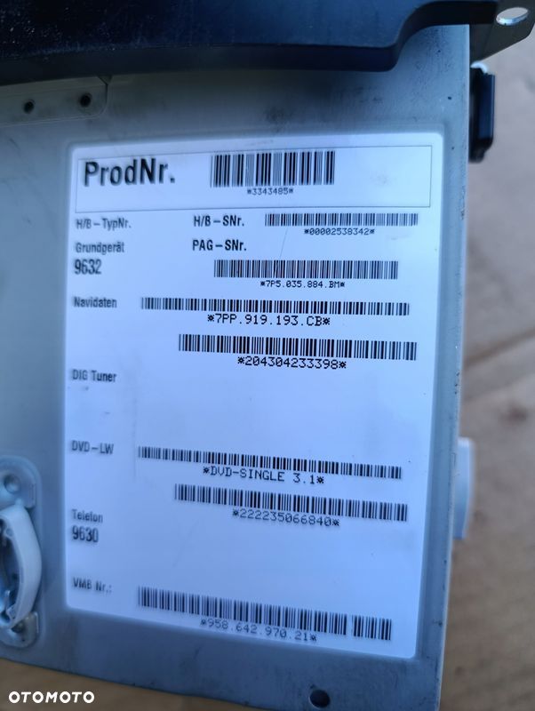 PORSCHE CAYENNE II 2 7P RADIO EKRAN WYŚWIETLACZ 7P5035884BM - 4