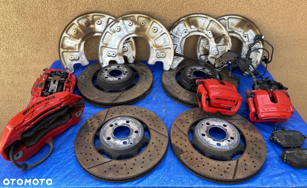 MERCEDES E W213 63AMG ZACISKI HAMULCOWE PRZÓD TYŁ KLOCKI TARCZE 390 / 360mm - 1