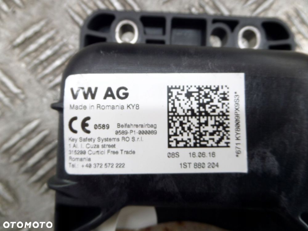 poduszka airbag pasażera 1st880204 up mii citigo rapid toledo iv oryginał - 4