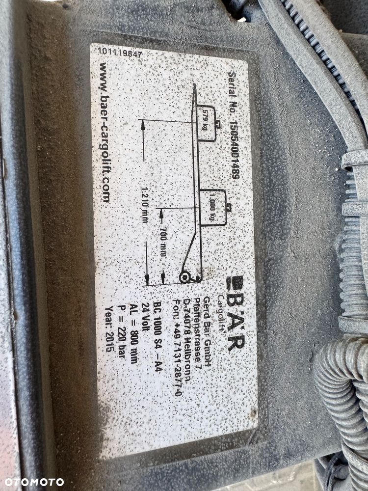 Winda, platforma załadowcza BAR 1000kg - 2
