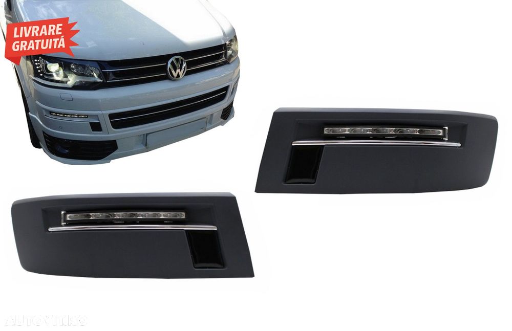 Lumini de zi LED DRL VW Transporter Multivan Caravelle T5.1 Facelift (2010-2015)- livrare gratuita - 1