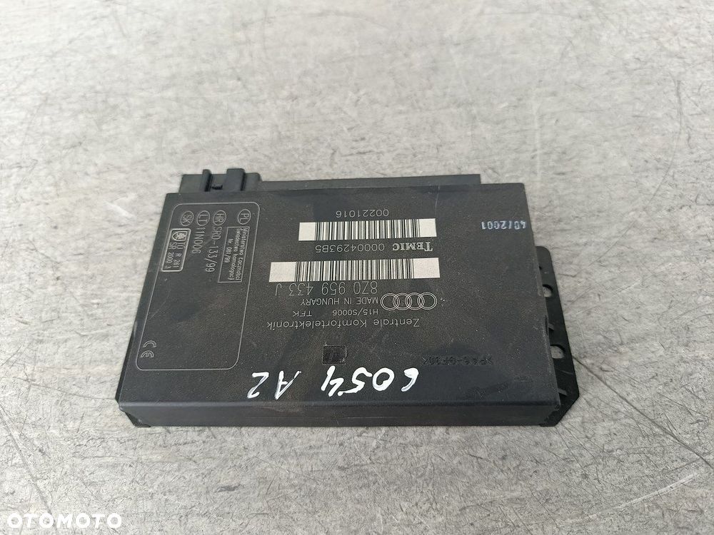 MODUŁ KOMFORTU AUDI A2 8Z 8Z0959433J 1.6 FSI - 3