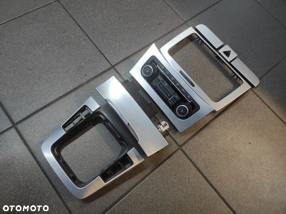 VW PASSAT CC B6 LIFT DEKORY TUNELU ŚRODKOWEGO CLIMATRONIC RAMKA POPIELNICZKA GRZANE FOTELE  KOMPLET SZCZOTKOWANE ALUMINIUM WYSYŁKA !!!! - 1
