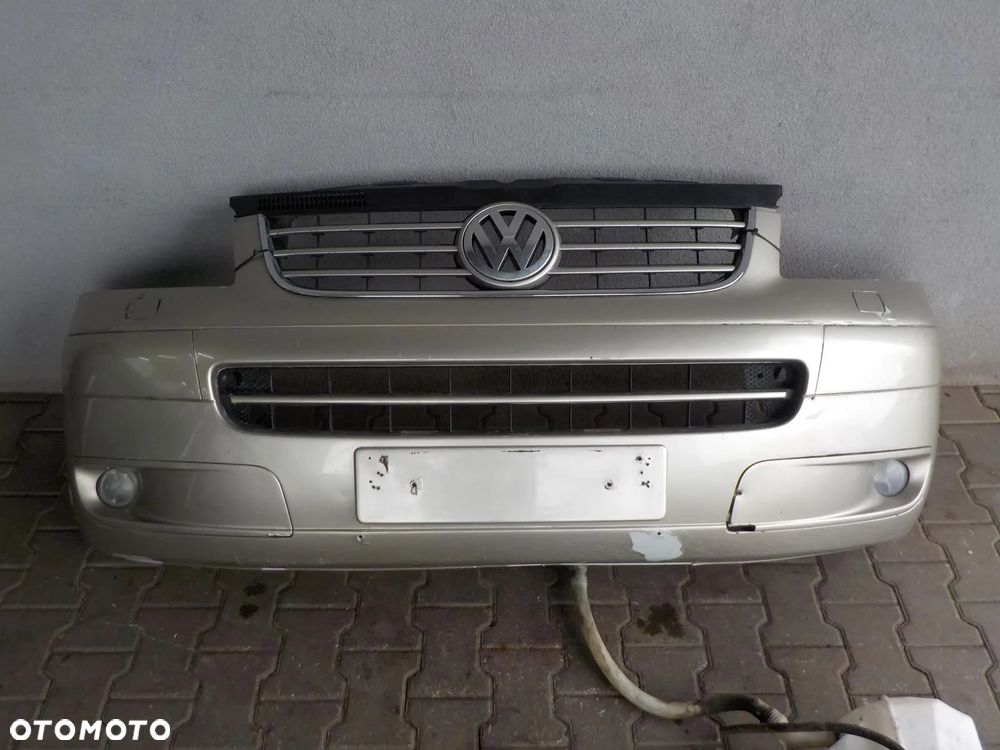 VW T5 03- MULTIVAN ZDERZAK PRZÓD PRZEDNI + SPRYSKIWACZE LAMP - 2