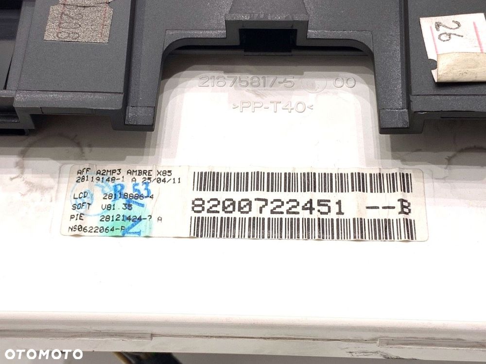 WYŚWIETLACZ  RENAULT THALIA II (LU_) 2008 - 2022 1.2 16V (LU2V) 55 kW [75 KM] benzyna 2008 - 2014 - 6