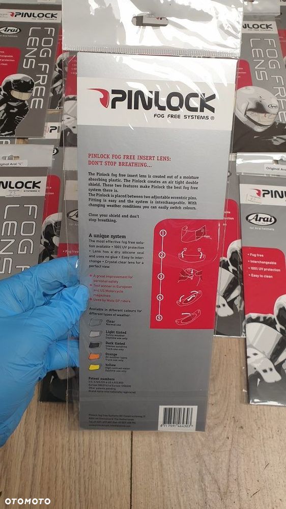 Pinlock Arai L folia przeciw parowaniu szyby kasku - 5
